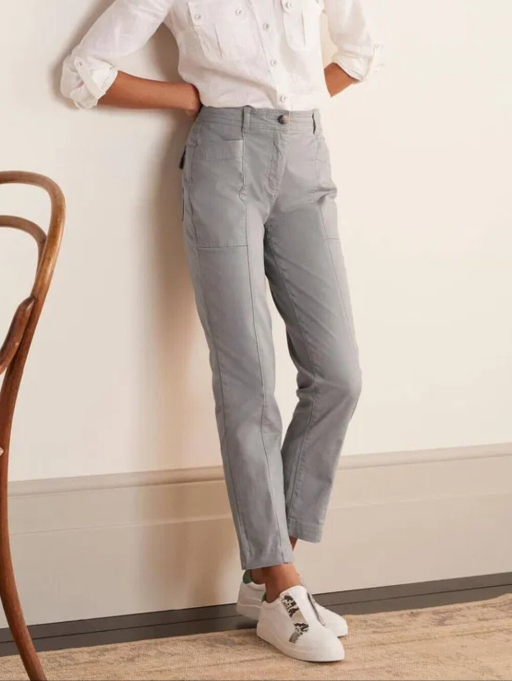 Boden Abingdon Trouser Pants Cargo Utility Straight Leg Ankle Cotton Casual 6R